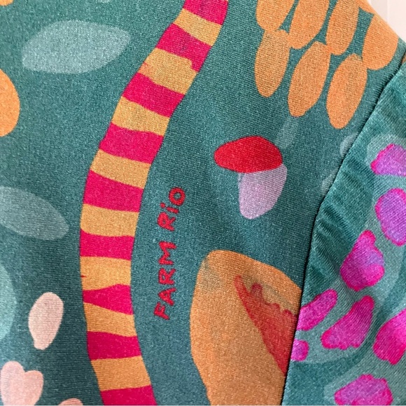 Anthropologie Farm Rio Magda Colorful Floral & Animal Hoodie Sweatshirt (XS) - Picture 9 of 13